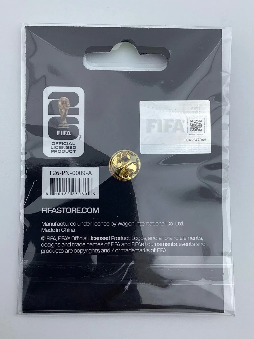 Official FIFA World Cup 2026 CAN MEX USA Enamel Pin - Green & Gold